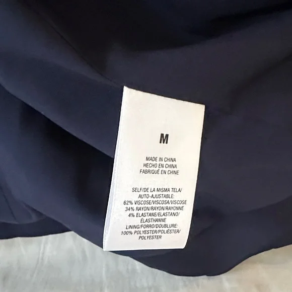 Favorite Daughter The Satin Blazer Navy Venetian Blue Women’s Medium - Picture 4 of 11